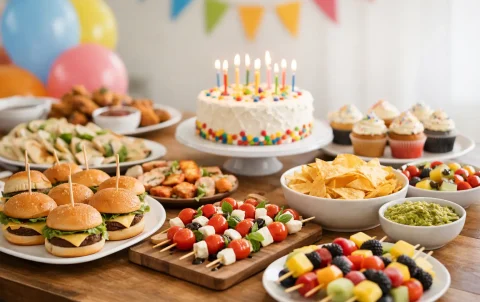 Ejemplo de comida para cumpleaños que funciona